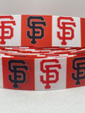 SAN FRANCISCO GIANTS inspired grosgrain ribbon and/or coordinating 1" flatbacks. Perfect for hair bows and many other cratfs.