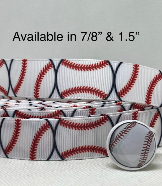 BASEBALL inspired grosgrain ribbon and/or coordinating 1" flatbacks. Perfect for bow making and many other crafts.