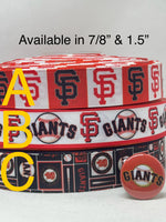 SAN FRANCISCO GIANTS inspired grosgrain ribbon and/or coordinating 1" flatbacks. Perfect for hair bows and many other cratfs.