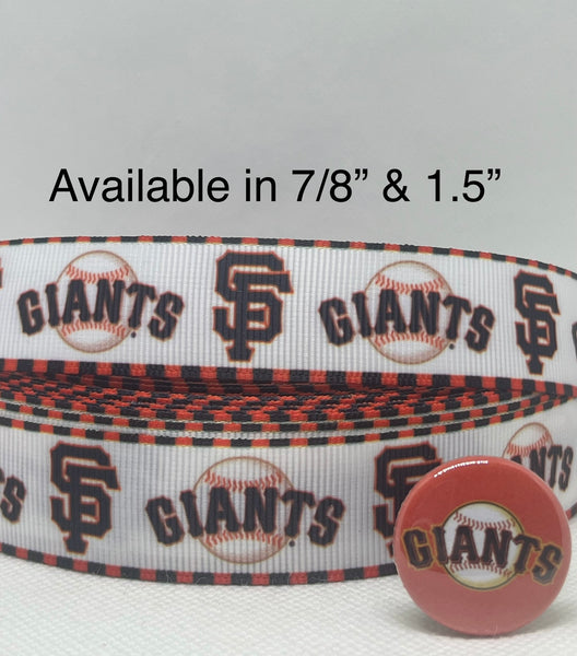 SAN FRANCISCO GIANTS inspired grosgrain ribbon and/or coordinating 1" flatbacks. Perfect for hair bows and many other cratfs.