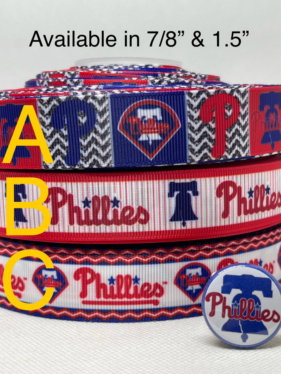 PHILADELPHIA PHILLIES inspired grosgrain ribbon and/or coordinating 1 ...