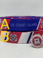 US COAST GUARD inspired grosgrain ribbon and/or coordinating 1" flatbacks.  Perfect for bow making and many other crafts.