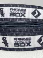 CHICAGO WHITE SOX inspired grosgrain ribbon and/or coordinating 1" flat backs. Perfect for bow making and many other crafts.