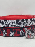 MICKEY MOUSE inspired grosgrain ribbon and/or coordinating 1" flatbacks. Perfect for bow making and many other crafts.