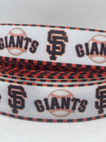 SAN FRANCISCO GIANTS inspired grosgrain ribbon and/or coordinating 1" flatbacks. Perfect for hair bows and many other cratfs.