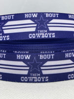 DALLAS COWBOYS inspired 7/8", 1.5" & 3" grosgrain ribbon and/or coordinating 1" flatbacks.  Perfect for bow making and many other crafts.