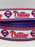 PHILADELPHIA PHILLIES  inspired grosgrain ribbon and/or coordinating 1" flatbacks. Perfect for hair bows and many other crafts.