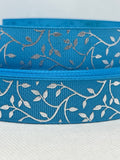 Foil embossed grosgrain ribbon and/or coordinating 1" flatbacks.  Perfect for bow making and many other crafts.