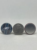 PHILADELPHIA EAGLES inspired grosgrain ribbon and/or coordinating 1" flatbacks.  Perfect for bow making and many other crafts.