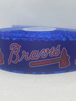 ATLANTA BRAVES inspired 1.5" grosgrain ribbon and/or coordinating 1" flatbacks. Perfect for many different crafts.