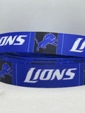 DETROIT LIONS inspired grosgrain ribbon and/or coordinating 1" flatbacks.  Perfect for bow making and many other crafts.