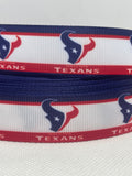 Houston Texans inspired grosgrain ribbon and/or coordinating 1" flatbacks.  Perfect for bow making and many other crafts.
