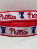 PHILADELPHIA PHILLIES  inspired grosgrain ribbon and/or coordinating 1" flatbacks. Perfect for hair bows and many other crafts.