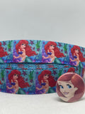 PRINCESS ARIEL inspired grosgrain ribbon and/or coordinating 1" flatbacks. Perfect for bow making and many other crafts.