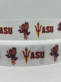 Arizona State Sun Devils inspired grosgrain ribbon and/or coordinating 1" flatbacks.  Perfect for bow making and many other crafts.