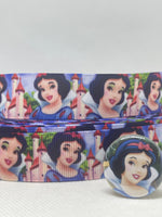 PRINCESS SNOW WHITE inspired grosgrain ribbon and/or coordinating 1" flatbacks. Perfect for bow making and many other crafts.