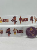 Arizona State Sun Devils inspired grosgrain ribbon and/or coordinating 1" flatbacks.  Perfect for bow making and many other crafts.