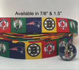 BOSTON sports teams inspired grosgrain ribbon and/or coordinating 1" flatbacks.