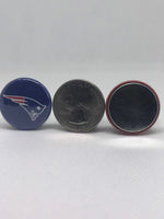 New England Patriots inspired grosgrain ribbon and/or coordinating 1" flatbacks. Perfect for bow making and many other crafts.