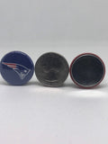 New England Patriots inspired grosgrain ribbon and/or coordinating 1" flatbacks. Perfect for bow making and many other crafts.