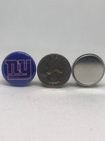 New York Giants inspired grosgrain ribbon and/or coordinating 1" flatbacks.  Perfect for bow making and many other crafts.