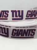 New York Giants inspired grosgrain ribbon and/or coordinating 1" flatbacks.  Perfect for bow making and many other crafts.