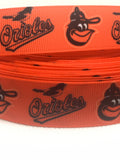 BALTIMORE ORIOLES inspired grosgrain ribbon and/or coordinating 1" flatbacks. Perfect for bow making and many other crafts.