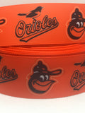 BALTIMORE ORIOLES inspired grosgrain ribbon and/or coordinating 1" flatbacks. Perfect for bow making and many other crafts.