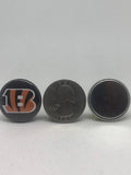 Cincinnati  Bengals inspired grosgrain ribbon and/or coordinating 1" flatbacks.  Perfect for bow making and many other crafts.