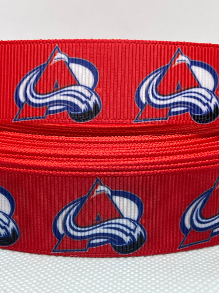 COLORADO AVALANCHE inspired grosgrain ribbon and/or coordinating 1