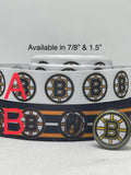 BOSTON BRUINS inspired grosgrain ribbon and/or coordinating 1" flatbacks. Perfect for bow making and many other crafts.