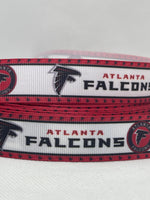 Atlanta Falcons inspired grosgrain ribbon and/or coordinating 1" flatbacks.  Perfect for bow making and many other crafts.