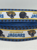 JACKSONVILLE JAGUARS inspired grosgrain ribbon and/or coordinating 1" flatbacks.  Perfect for bow making and many other crafts.