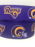 Los Angeles Rams inspired grosgrain ribbon and/or coordinating 1" flatbacks.  Perfect for bow making and many other crafts.