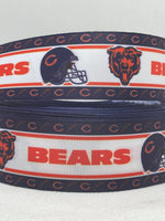 Chicago Bears inspired grosgrain ribbon and/or coordinating 1" flatbacks. Perfect for bow making and many other crafts.