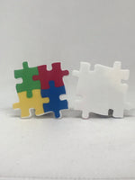 AUTISM AWARENESS inspired grosgrain ribbon and/or coordinating 1.5" planar resins. Perfect for hair bows and many other cratfs.