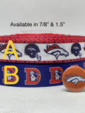 DENVER BRONCOS inspired grosgrain ribbon and/or coordinating 1" flatback buttons.  Perfect for bow making and many other crafts.