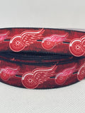 DETROIT RED WINGS inspired 7/8" grosgrain ribbon and/or coordinating 1" flatbacks.  Perfect for bow making and many other crafts.