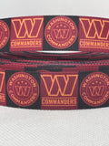 WASHINGTON COMMANDERS inspired grosgrain ribbon and/or coordinating 1" flatbacks. Perfect for hair bows and many other crafts.