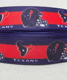 Houston Texans inspired grosgrain ribbon and/or coordinating 1" flatbacks.  Perfect for bow making and many other crafts.