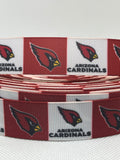 Arizona Cardinals inspired grosgrain ribbon and/or coordinating 1" flatbacks.  Perfect for bow making and many other crafts.