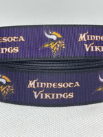 MINNESOTA VIKINGS inspired grosgrain ribbon and/or coordinating 1" flatbacks. Perfect for bow making and many other crafts.