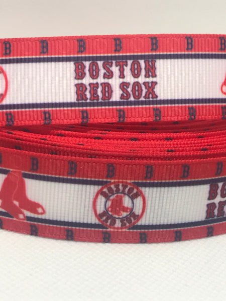 Boston Red Sox Ribbon Dog Collar