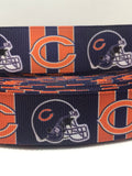 Chicago Bears inspired grosgrain ribbon and/or coordinating 1" flatbacks. Perfect for bow making and many other crafts.