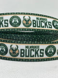 MILWAUKEE BUCKS inspired grosgrain ribbon and/or coordinating 1" flatbacks. Perfect for bow making and many other crafts.