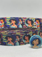 PRINCESS JASMINE inspired grosgrain ribbon and/or coordinating 1" flatbacks. Perfect for bow making and many other crafts.