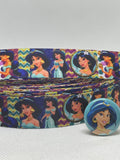 PRINCESS JASMINE inspired grosgrain ribbon and/or coordinating 1" flatbacks. Perfect for bow making and many other crafts.