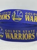 GOLDEN STATE WARRIORS  inspired grosgrain ribbon and/or coordinating 1" flatbacks. Perfect for bow making and many other crafts.