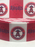 LOS ANGELES ANGELS inspired grosgrain ribbon and/or coordinating 1" flatbacks. Perfect for bow making and many other crafts.