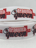 TRAUMA NURSE inspired grosgrain ribbon and/or coordinating 1" flatbacks. Perfect for bow making and many other crafts.